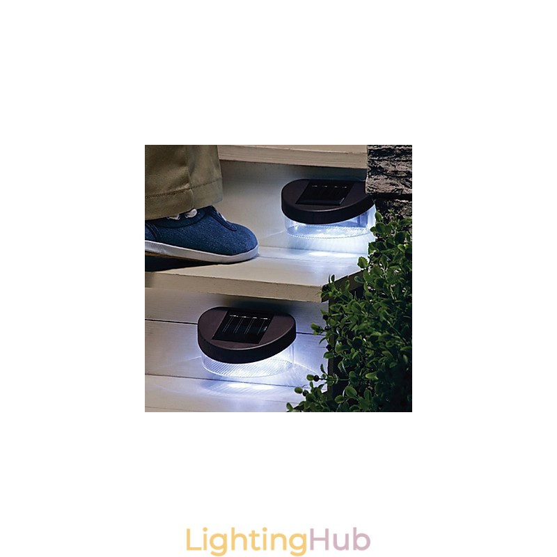 White Light Solar Light Path Wall Landscape Mount Garden Fence Light