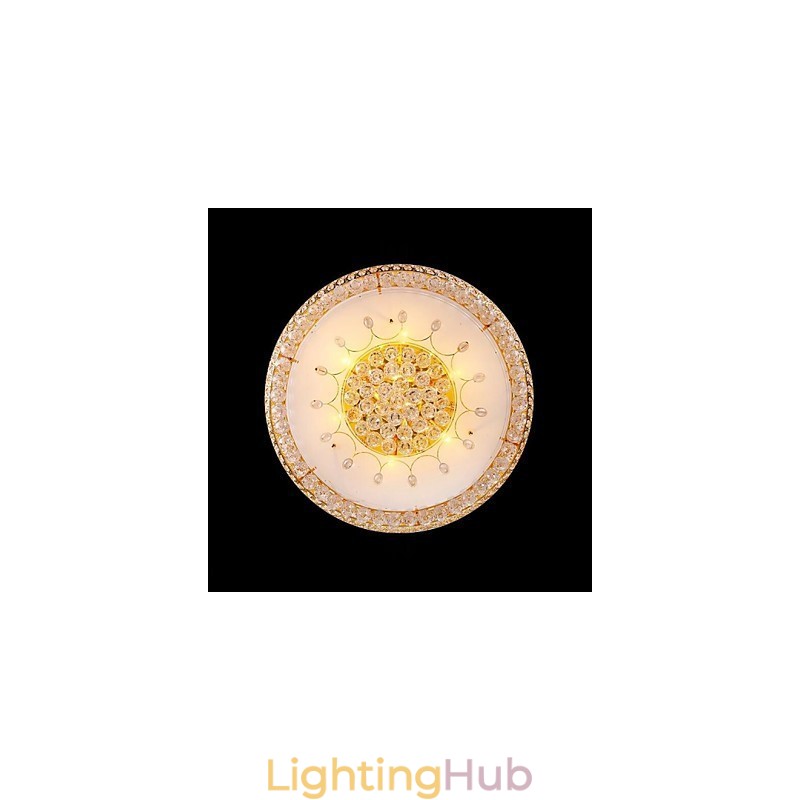 Round Crystal Absorb Dome Light Ceiling Lamp Diameter 80CM Contains 15 Bulbs