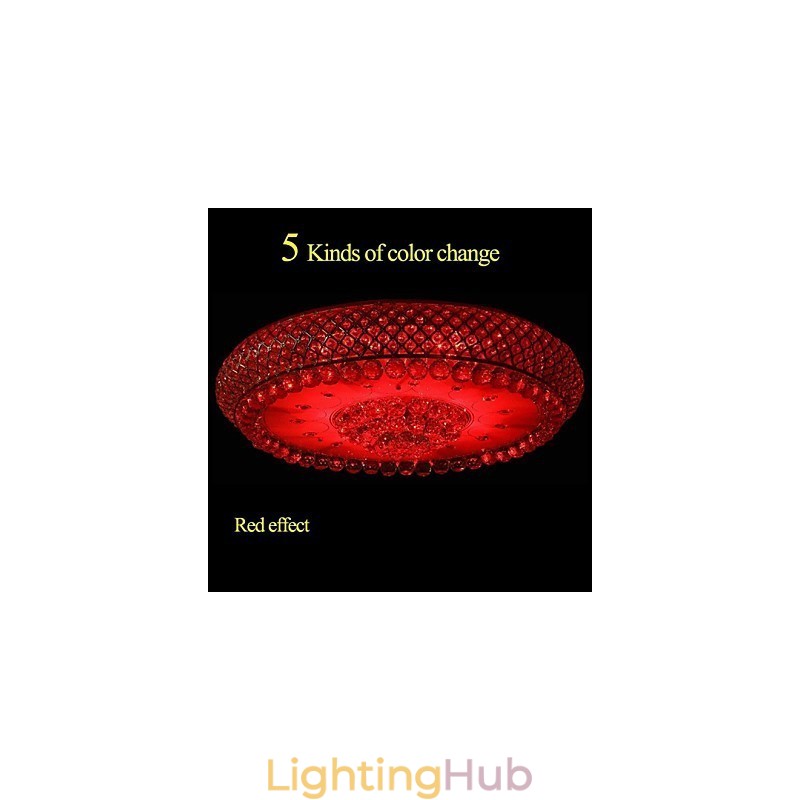 Round Crystal Absorb Dome Light Ceiling Lamp Diameter 80CM Contains 15 Bulbs