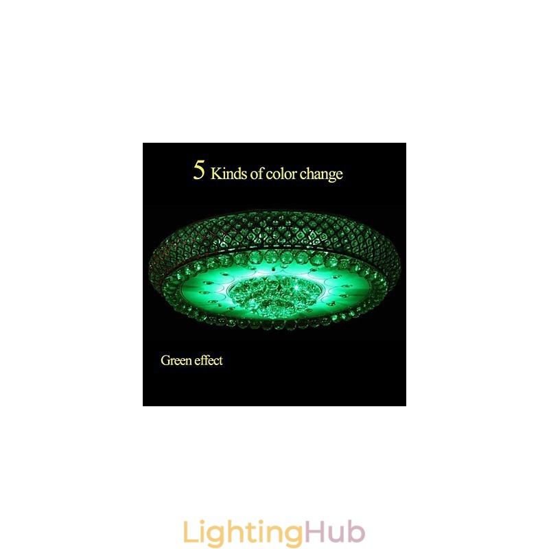 Round Crystal Absorb Dome Light Ceiling Lamp Diameter 80CM Contains 15 Bulbs