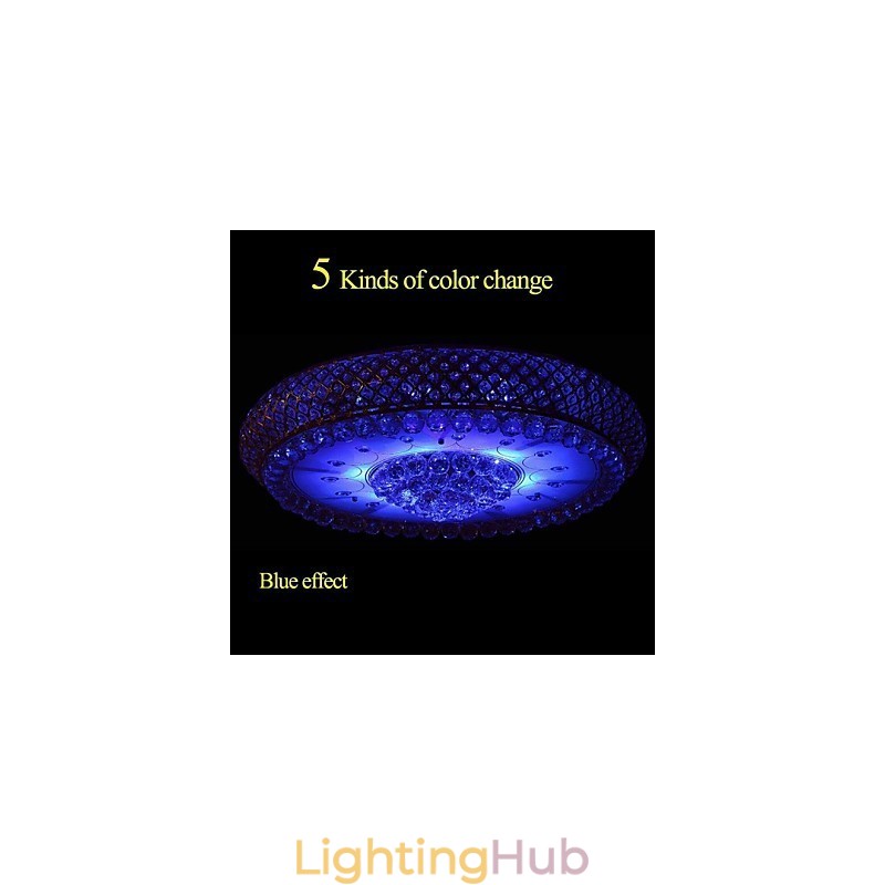 Round Crystal Absorb Dome Light Ceiling Lamp Diameter 80CM Contains 15 Bulbs