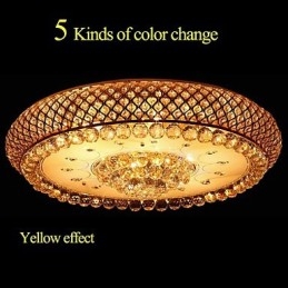 Round Crystal Absorb Dome Light Ceiling Lamp Diameter 80CM Contains 15 Bulbs