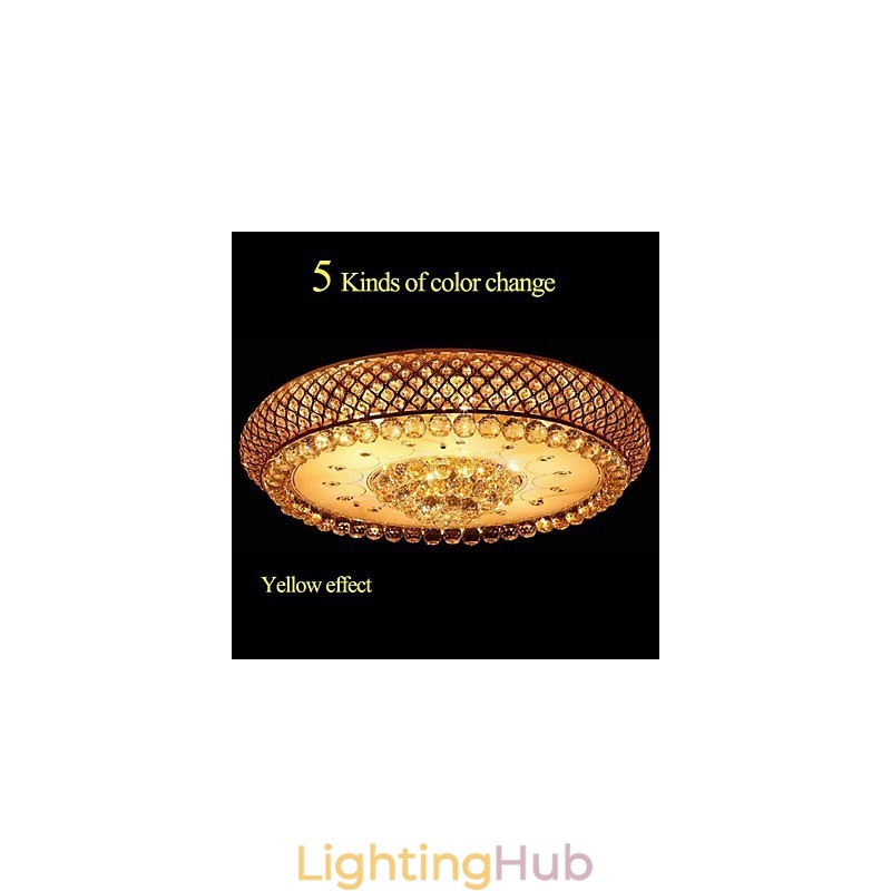 Round Crystal Absorb Dome Light Ceiling Lamp Diameter 80CM Contains 15 Bulbs