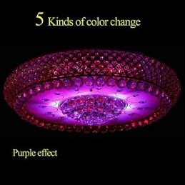 Round Crystal Absorb Dome Light Ceiling Lamp Diameter 80CM Contains 15 Bulbs