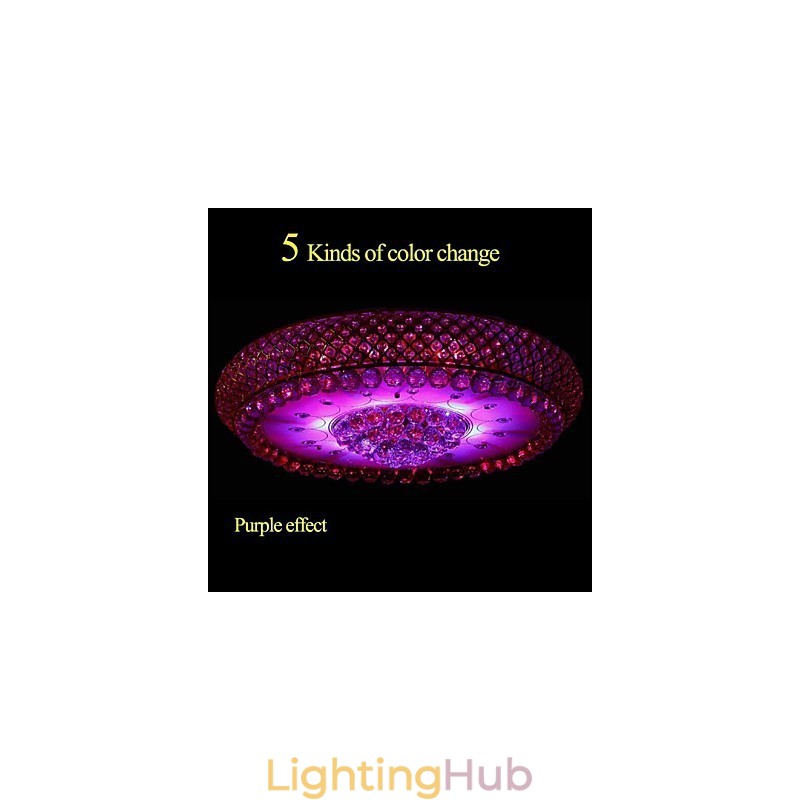 Round Crystal Absorb Dome Light Ceiling Lamp Diameter 80CM Contains 15 Bulbs