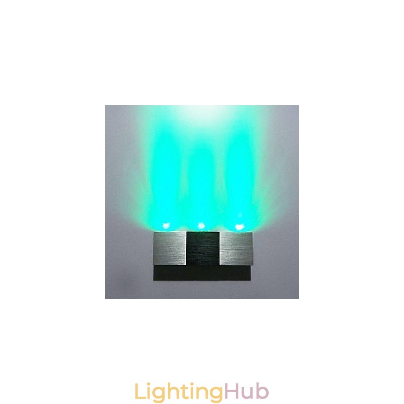 Modern Wall Light with Scattering Light Rectangular Aluminium Body