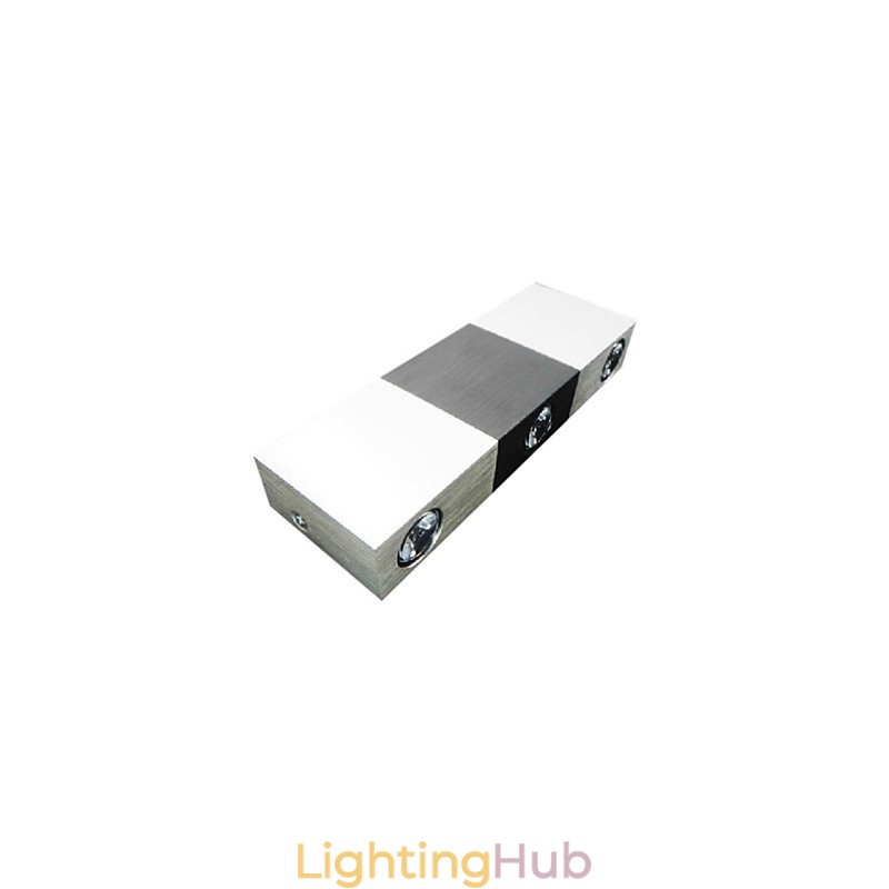 Modern Wall Light with Scattering Light Rectangular Aluminium Body