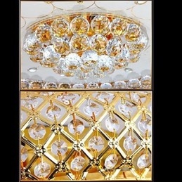 Round Crystal Absorb Dome Light Ceiling Lamp Diameter 80CM Contains 15 Bulbs