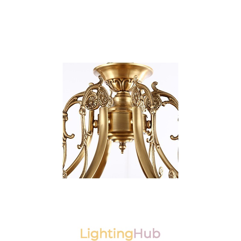 Traditional Classic Rustic Lodge Brass Metal Flush Mount