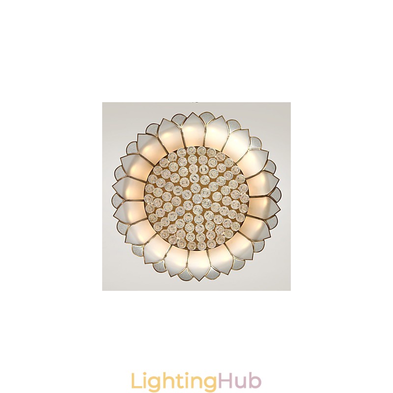 Traditional Classic Rustic Lodge Brass Metal Flush Mount