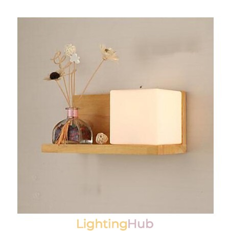 Creative Contemporary And Contracted Solid Wood Glass Wall Lamp Creative Contemporary And Contracted Solid Wood Glass Wall Lamp
