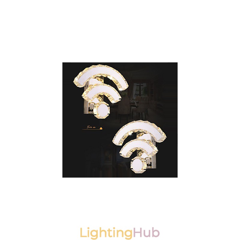 WIFI Crystal Wall Sconces Crystal Modern Contemporary Bed Living Hotel Metal