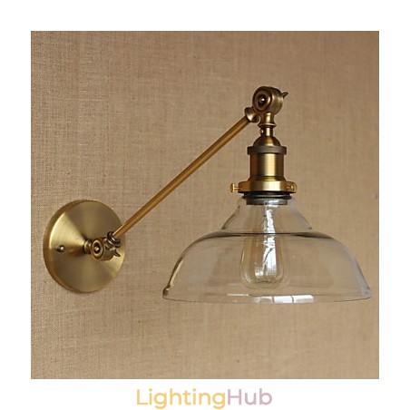 The Iron Glass Bronze Brass Arm Style Retro Creative American Country Hall Bedroom Wall Lamp The Iron Glass Bronze Brass Arm Style Retro Creative American Country Hall Bedroom Wall Lamp