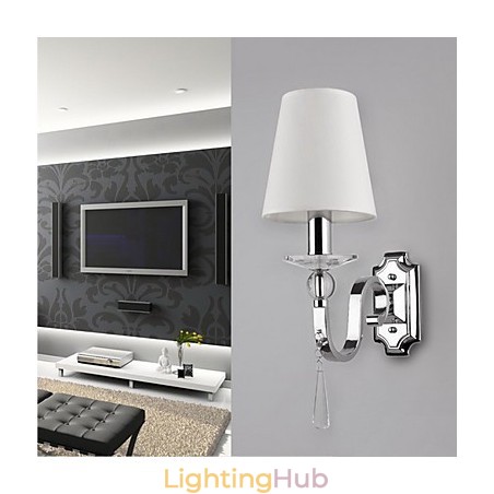 Warm White Wall Light with Crystal Drops