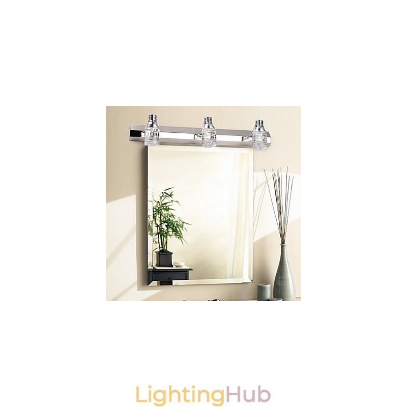 Modern Wall Light with Glass Bubble Shade Mirror Front Style