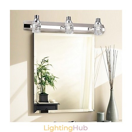 Modern Wall Light with Glass Bubble Shade Mirror Front Style