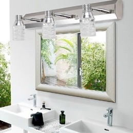 Modern Wall Light with Glass Bubble Shade Mirror Front Style