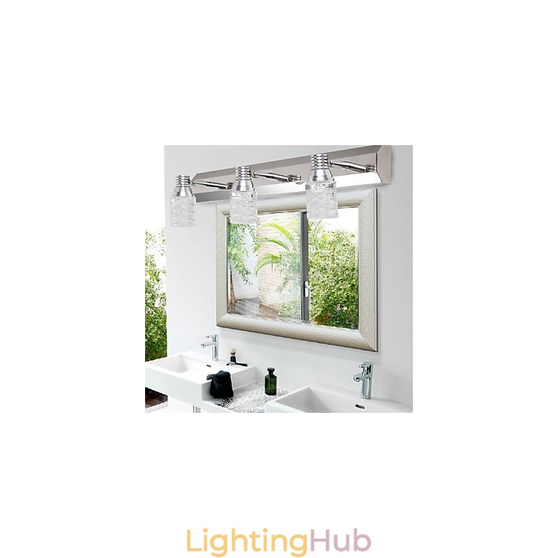 Modern Wall Light with Glass Bubble Shade Mirror Front Style