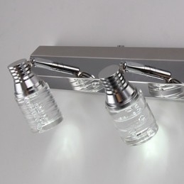 Modern Wall Light with Glass Bubble Shade Mirror Front Style