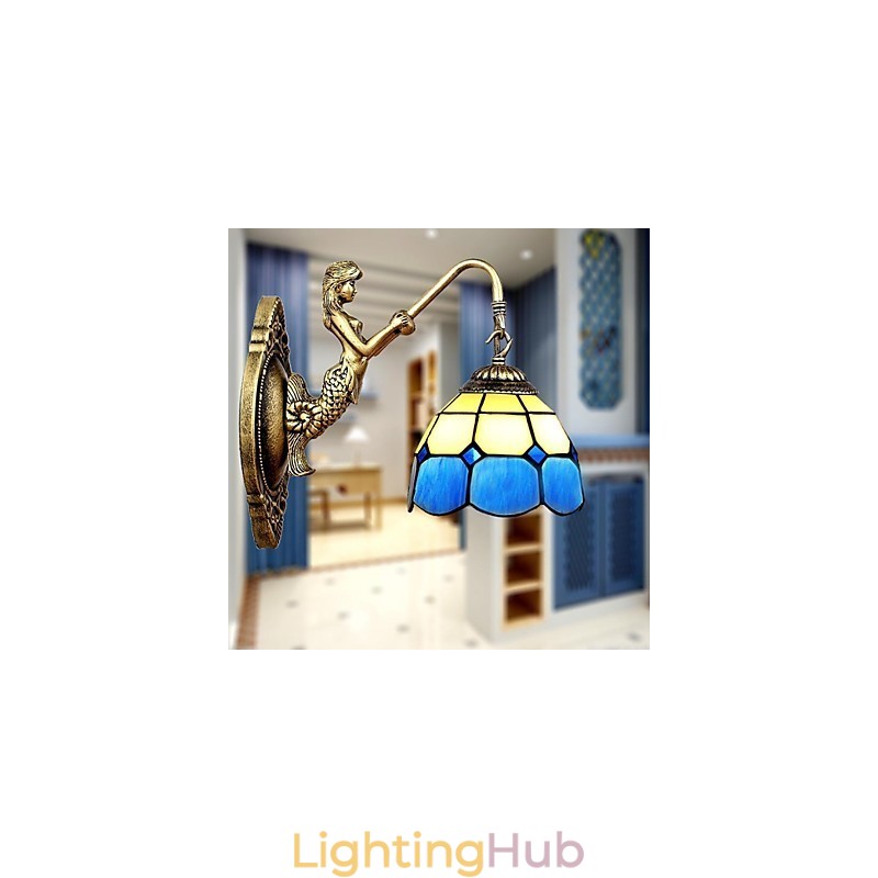 Europe Type Restoring Ancient Ways Wall Lamp Creative Mediterranean Glass Lights