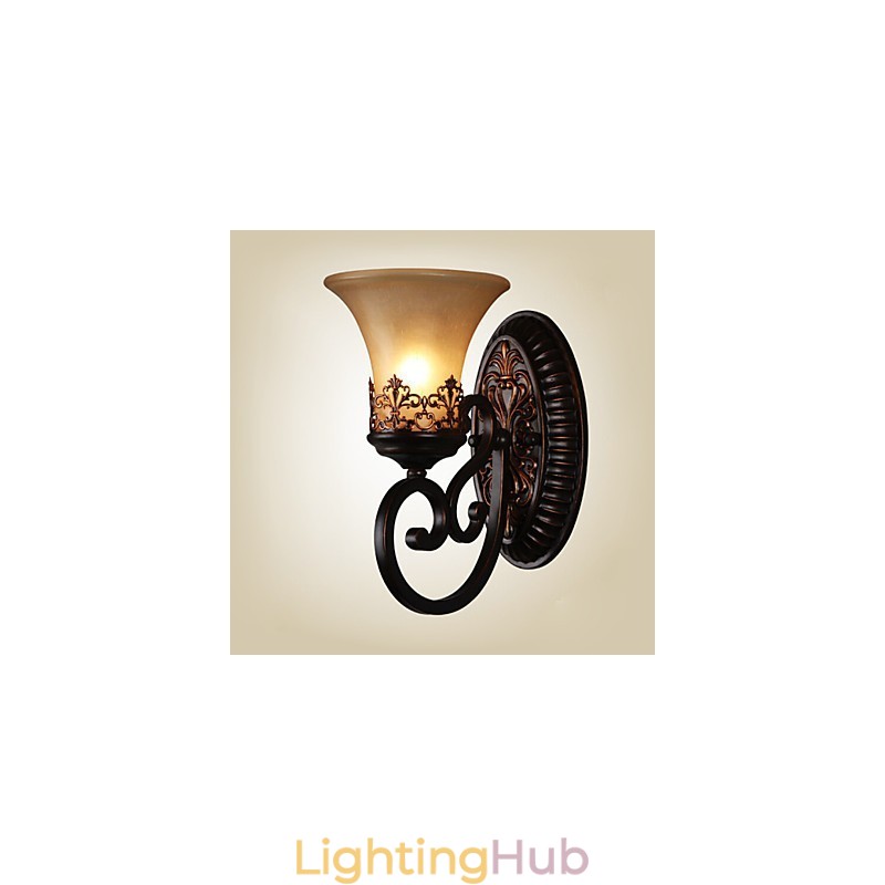 Vintage Wall Lamps 1 Light with Resin Material Glass Shade Bed Room Living Room Hallway Lights