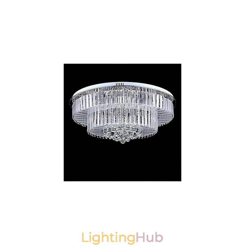 Flush Mount with Remote Control Modern Contemporary Glass