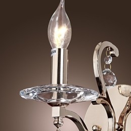 Crystal Candle Wall Lights Modern Contemporary Metal