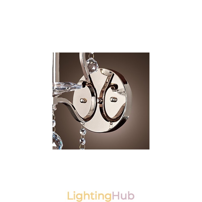 Crystal Candle Wall Lights Modern Contemporary Metal