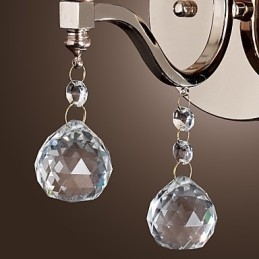 Crystal Candle Wall Lights Modern Contemporary Metal