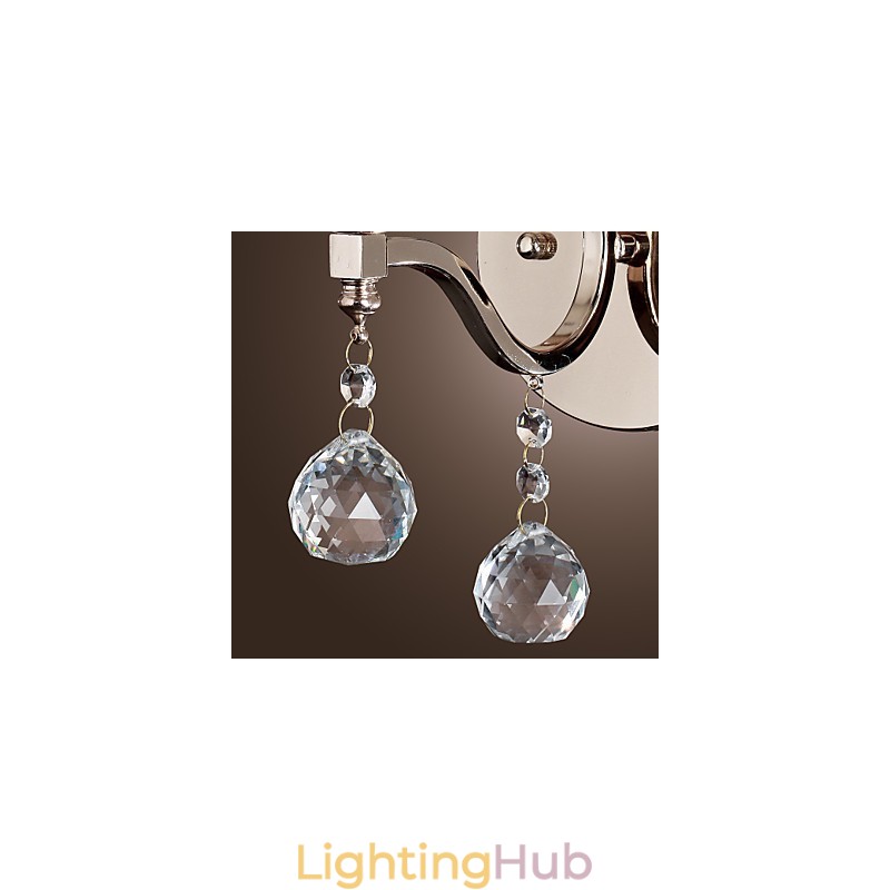 Crystal Candle Wall Lights Modern Contemporary Metal