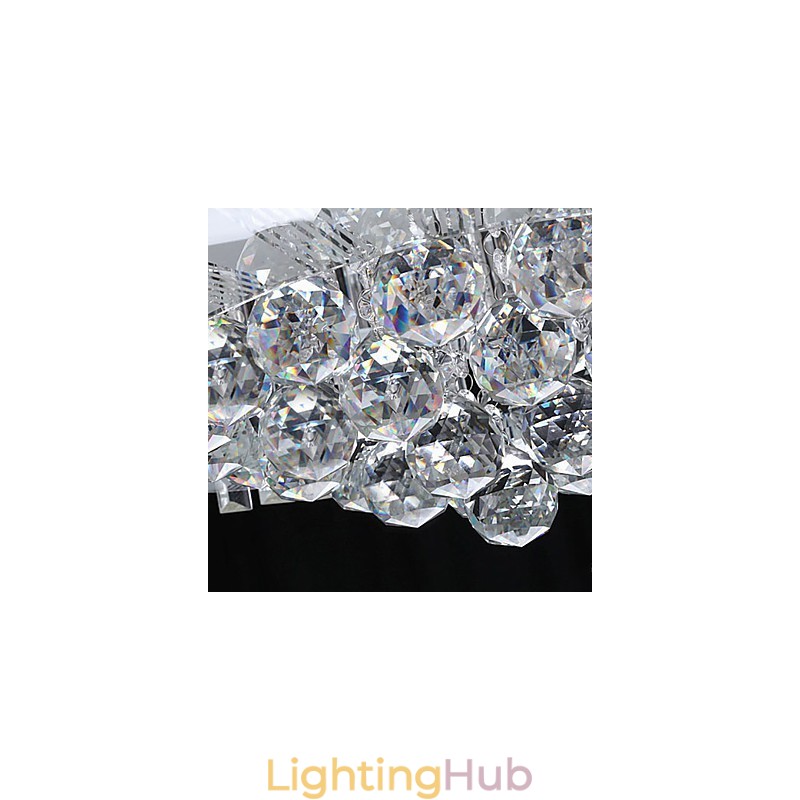 Flush Mount with Remote Control Modern Contemporary Glass