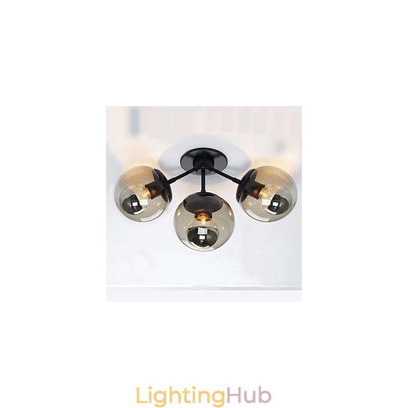 Wall Sconces Glass ball 3Lights Outdoor Indoor Wall Lightsl Rustic Lodge Metal