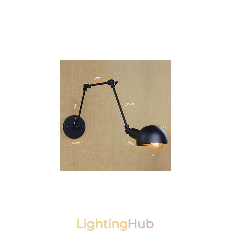 Personality Long Arm Adjustable Angle Bar Three Retro Living Room Lamps Lighting Decorative Wall Sconce