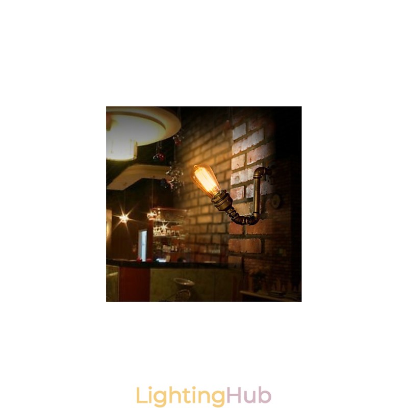 American Village Loft Industrial Edison Style Vintage Wall Light Lamp Retro Water Pipe Lamp Wall Sconce