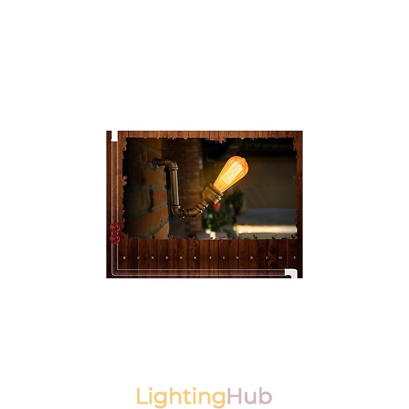 American Village Loft Industrial Edison Style Vintage Wall Light Lamp Retro Water Pipe Lamp Wall Sconce