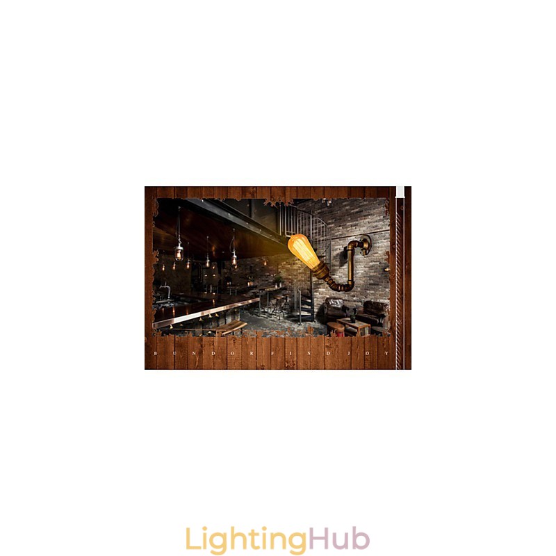 American Village Loft Industrial Edison Style Vintage Wall Light Lamp Retro Water Pipe Lamp Wall Sconce