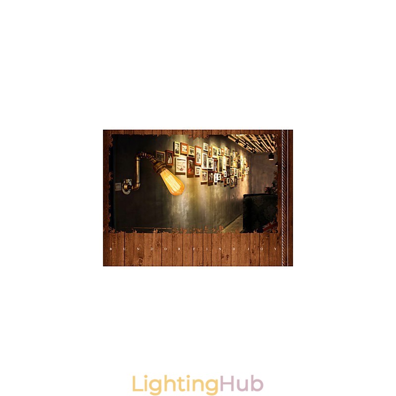 American Village Loft Industrial Edison Style Vintage Wall Light Lamp Retro Water Pipe Lamp Wall Sconce