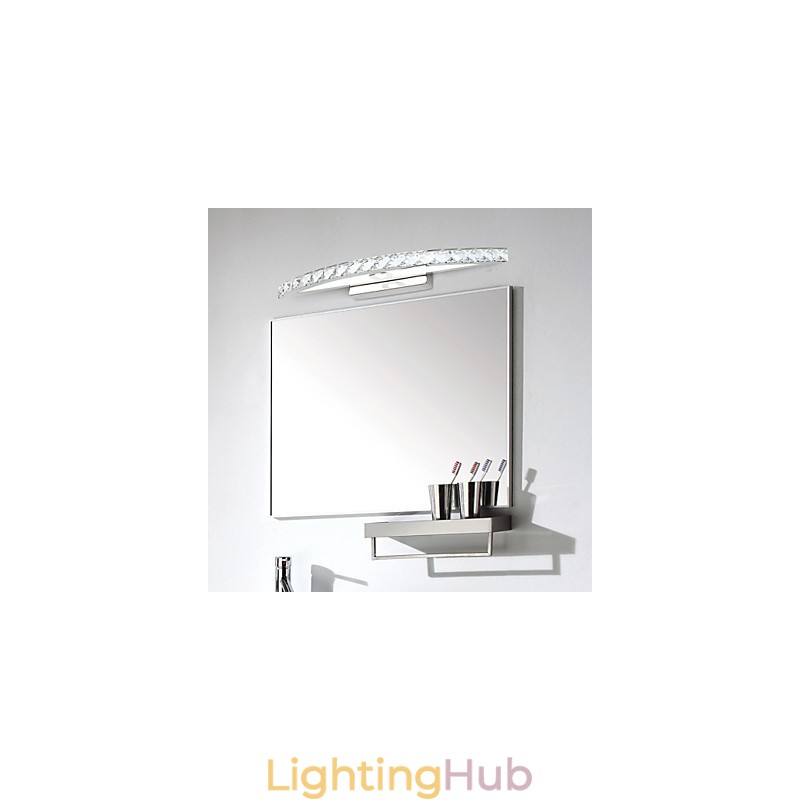 Mirror Lamp Stainless Steel And Crystal