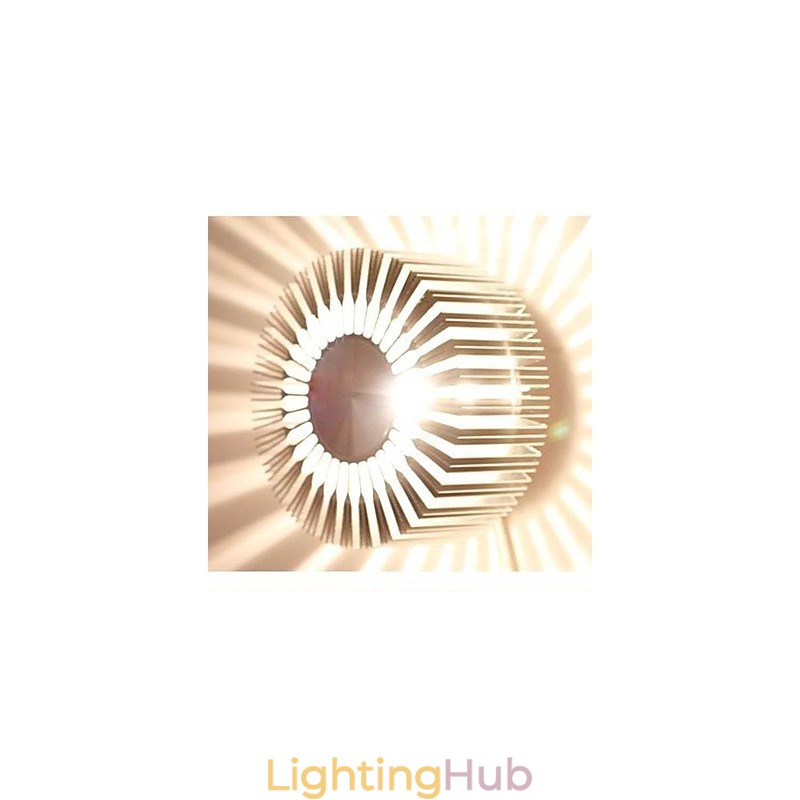 Embed Round Sunflower Type Aluminum Projection Wall Lamp
