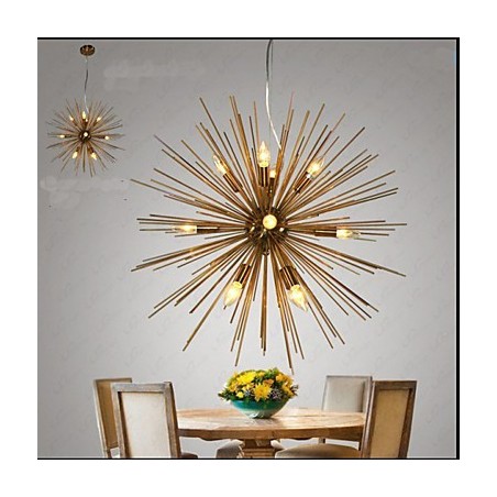 Retro Imitation Copper Creative line 12 Chandelier Retro Imitation Copper Creative line 12 Chandelier