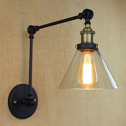 Mediterranean Village Retro Pastoral Glass Decorative Wall Sconce Clothing Store Restaurant Coffee