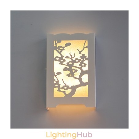 White The Plum Flower Wall Lamp Of Carve Patterns Or Designs On Woodwork Lights White The Plum Flower Wall Lamp Of Carve Patterns Or Designs On Woodwork Lights