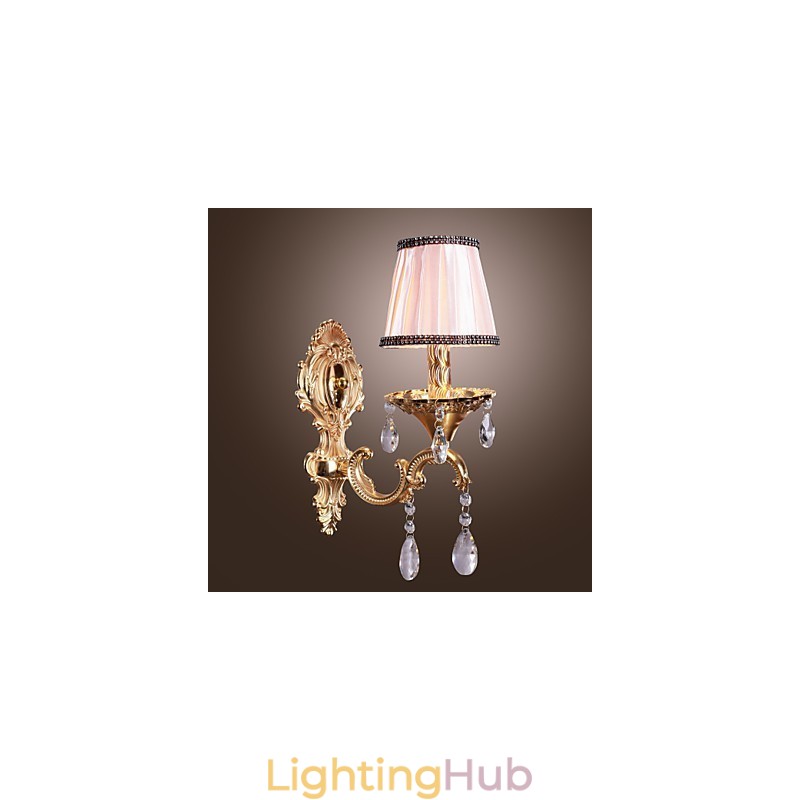 Elegant Crystal Wall Light in Pink