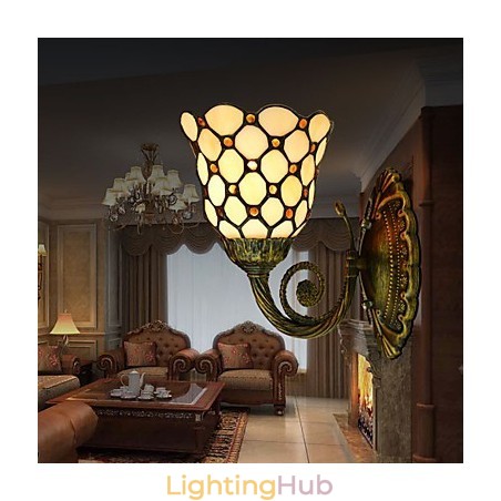 European Mediterranean Contracted Rural Creative Wrought Iron Wall Lamp Glass Lights European Mediterranean Contracted Rural Creative Wrought Iron Wall Lamp Glass Lights