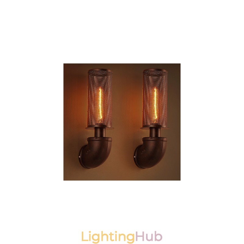 Restore Ancient Ways Wrought Iron Loft Creative Wall Lamp Lights