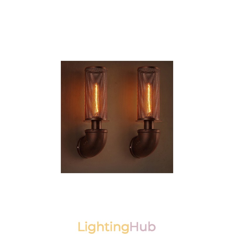 Restore Ancient Ways Wrought Iron Loft Creative Wall Lamp Lights