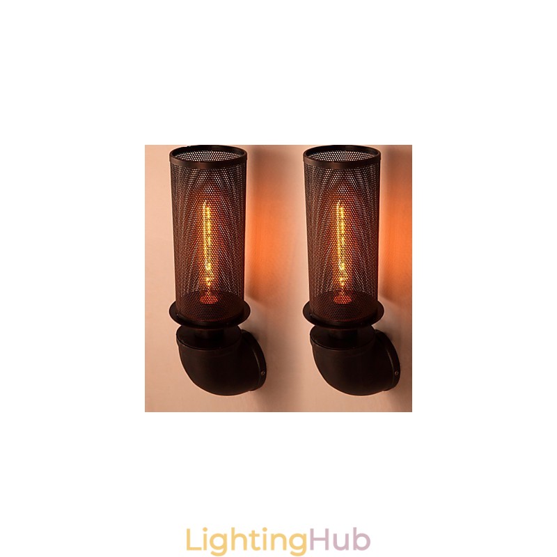 Restore Ancient Ways Wrought Iron Loft Creative Wall Lamp Lights