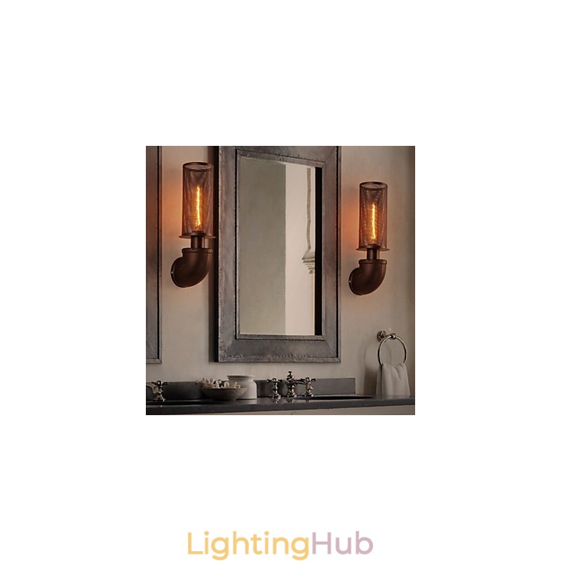 Restore Ancient Ways Wrought Iron Loft Creative Wall Lamp Lights