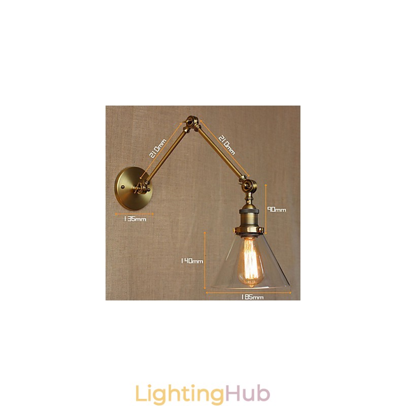 Industrial Style Retro Vintage Stores Bedroom Modern Church Hall Decorated Bronze Wall Sconce