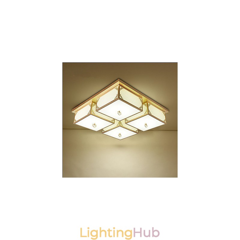 A Chinese Style Lamps Iron Ceiling Lighting Atmosphere A